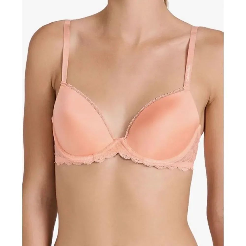 Calvin Klein NWT Seductive Comfort Push Up Underwire Bra Sz 34D